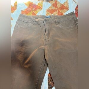 Toad&Co Brown Pant with Branded Button